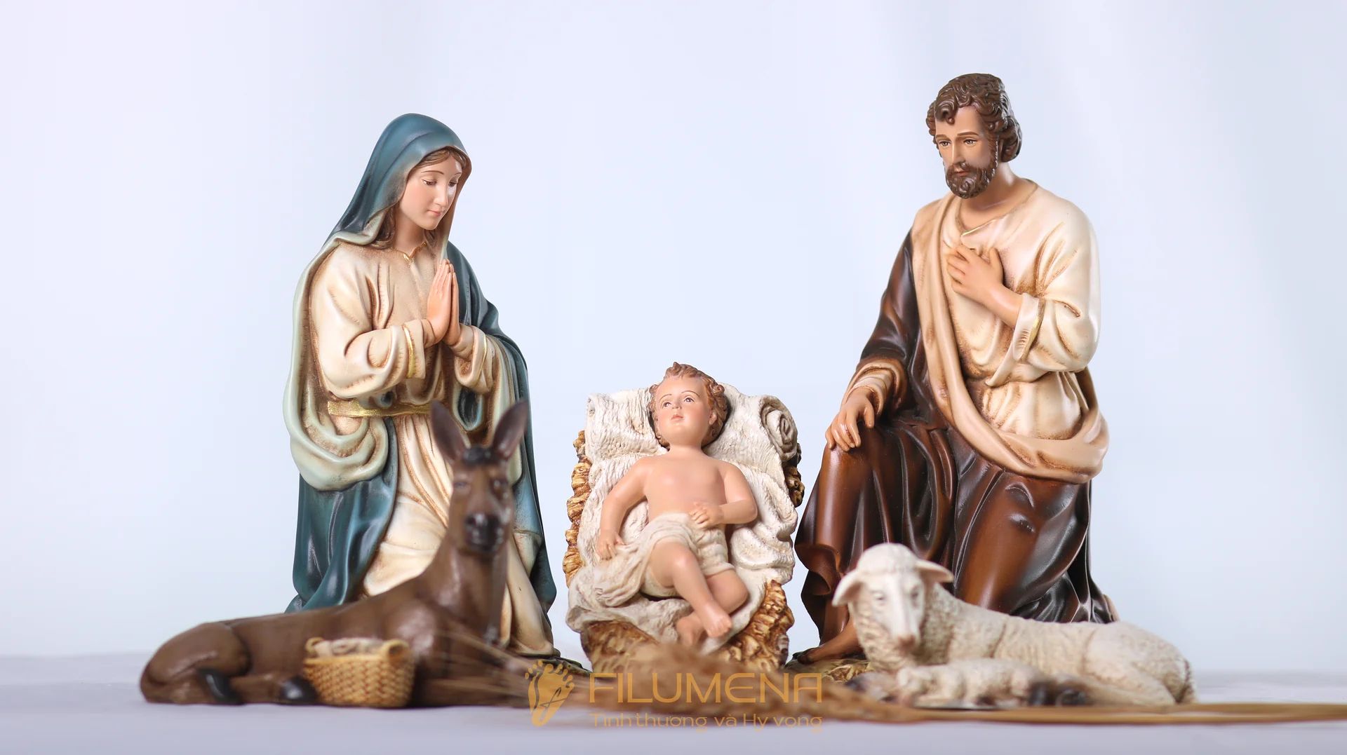 Bộ tượng Giáng sinh 20 cm do Filumena sáng tác