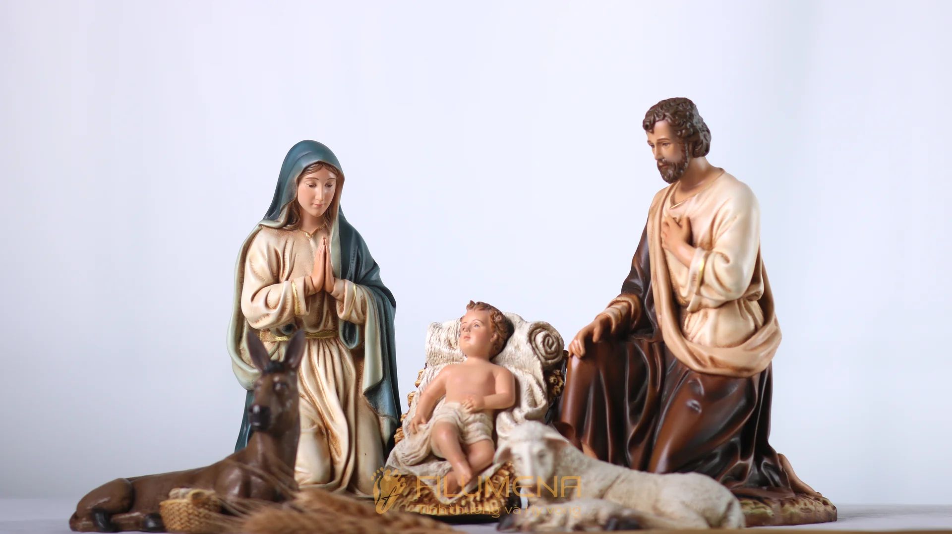 Bộ tượng Giáng sinh 20 cm do Filumena sáng tác