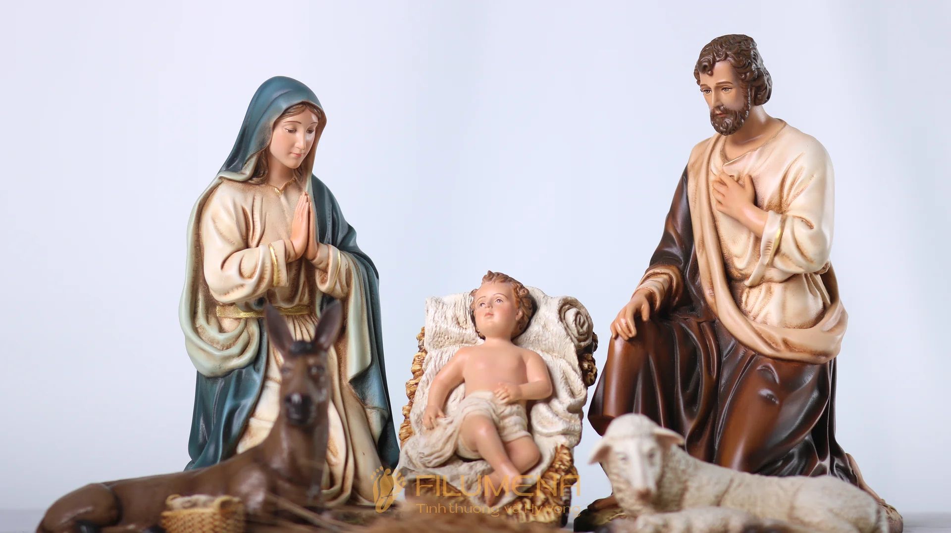 Bộ tượng Giáng sinh 20 cm do Filumena sáng tác