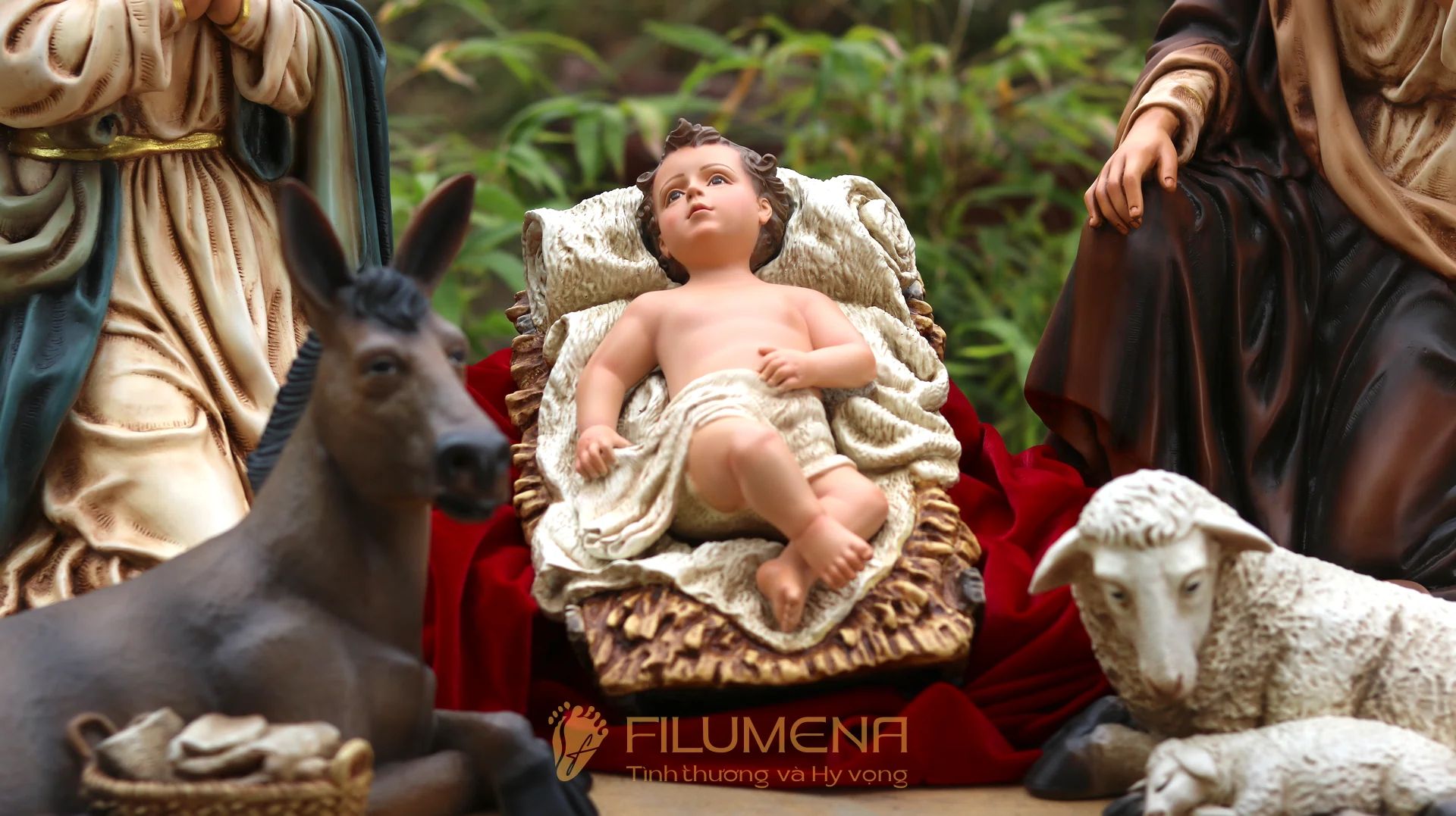 Tượng Chúa Hài đồng 27 cm cho bộ tượng Giáng sinh 50 cm