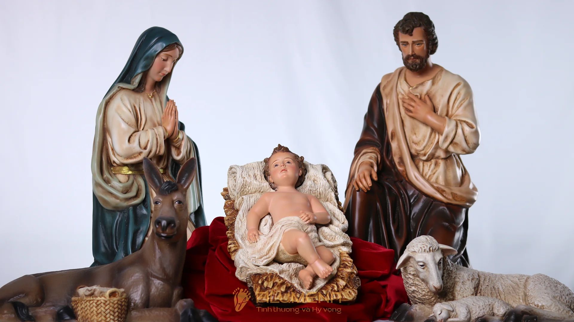 Bộ tượng Chúa Giáng Sinh 2025 kích thước 20, 30 và 50 cm