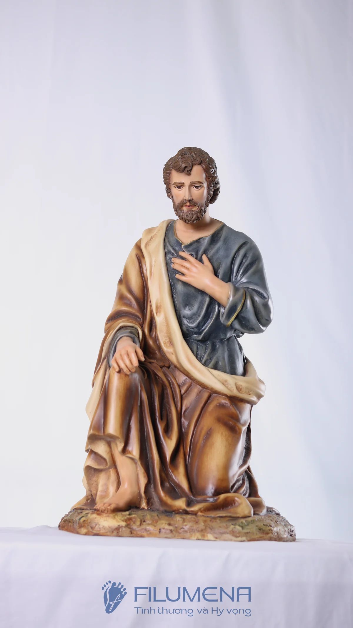 Bộ tượng Giáng sinh 50 cm 5 nhân vật màu trầm cổ điển