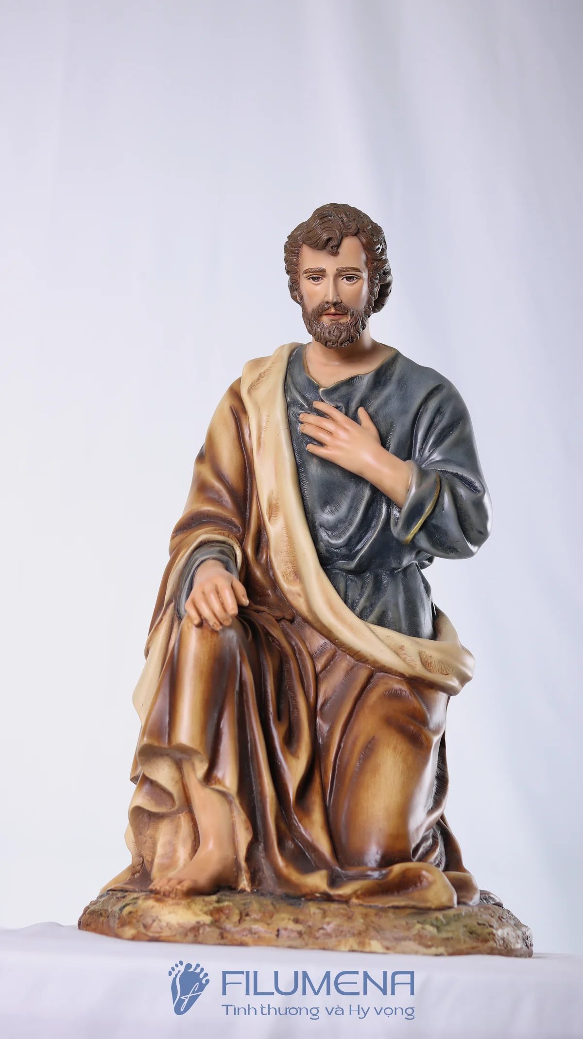 Bộ tượng Giáng sinh 50 cm 3 nhân vật tông màu trầm cổ điển