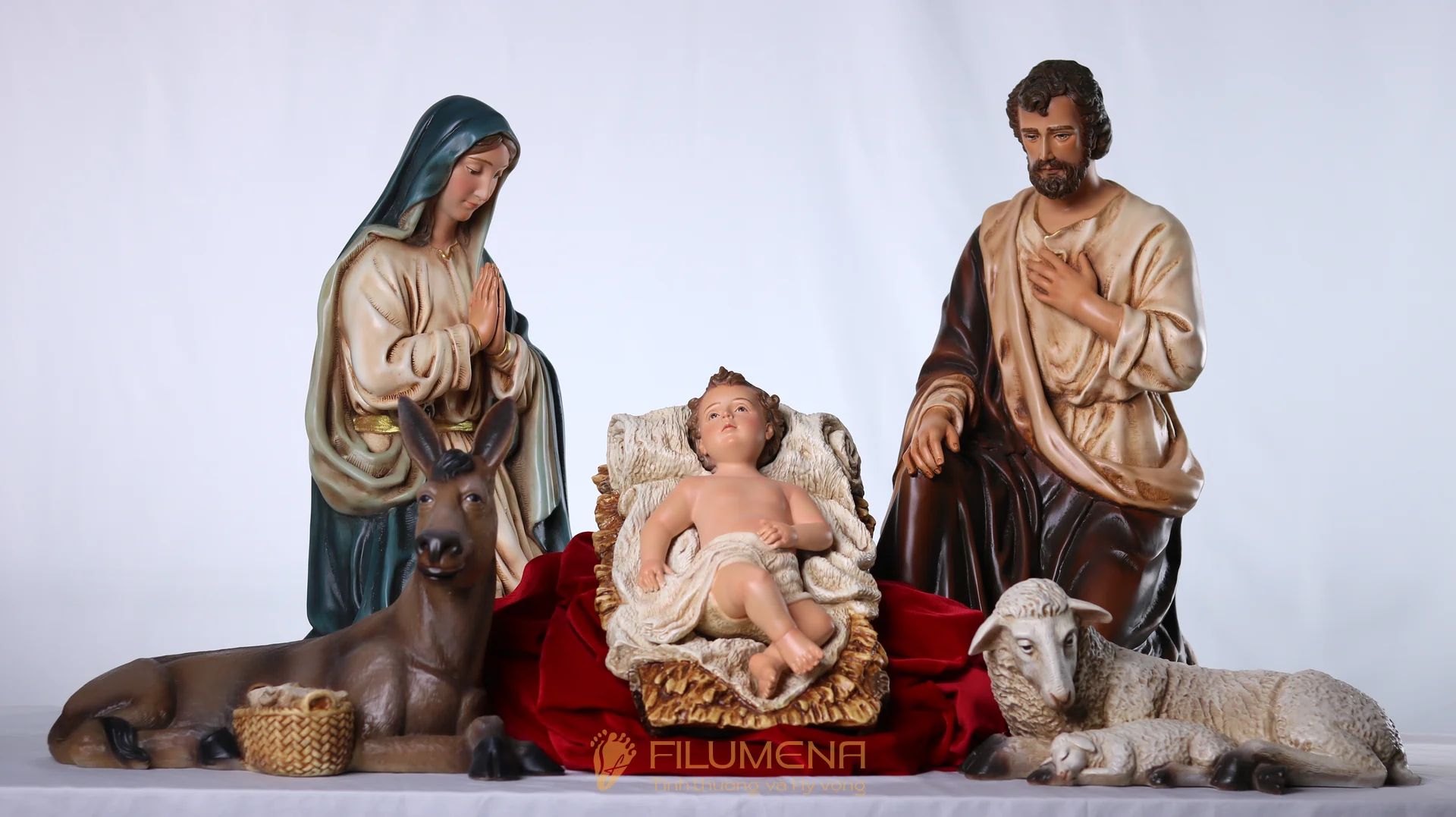 Tượng Chúa Hài đồng 27 cm cho bộ tượng Giáng sinh 50 cm