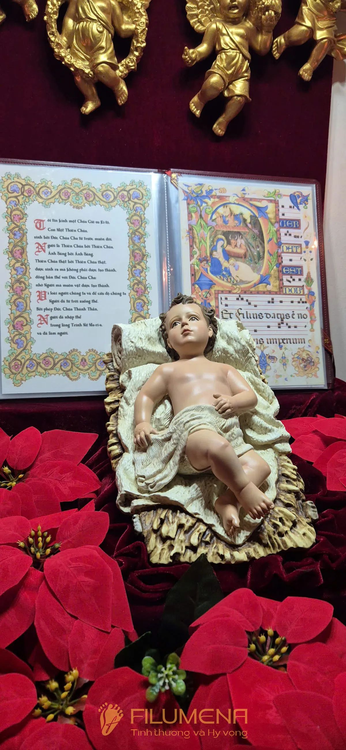 Hình ảnh tượng Chúa hài đồng Filumena do khách hàng gửi lại từ mọi miền Việt Nam.
