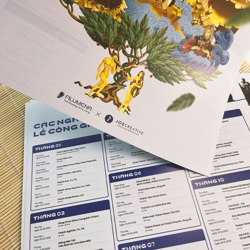 Lịch các ngày lễ trọng Công giáo 2026 bản cầm tay