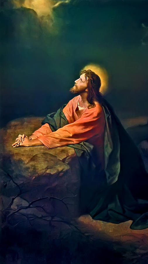 Kinh Mân Côi Năm sự thương: Thứ nhất: Đức Chúa Giêsu lo buồn đổ mồ hôi máu. Ta hãy xin cho được ăn năn tội nên.