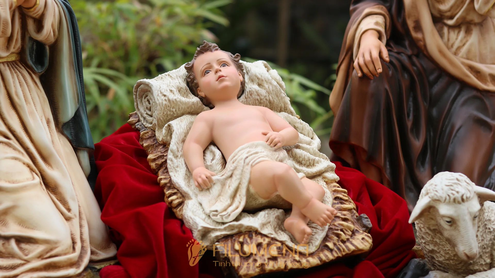 Bộ tượng Chúa Giáng Sinh 2025 kích thước 20, 30 và 50 cm