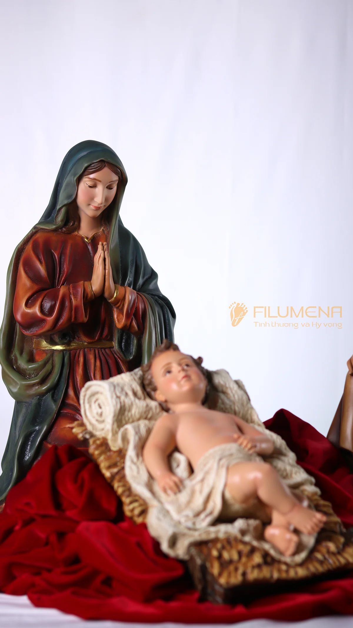 Tượng Chúa Hài đồng 27 cm cho bộ tượng Giáng sinh 50 cm