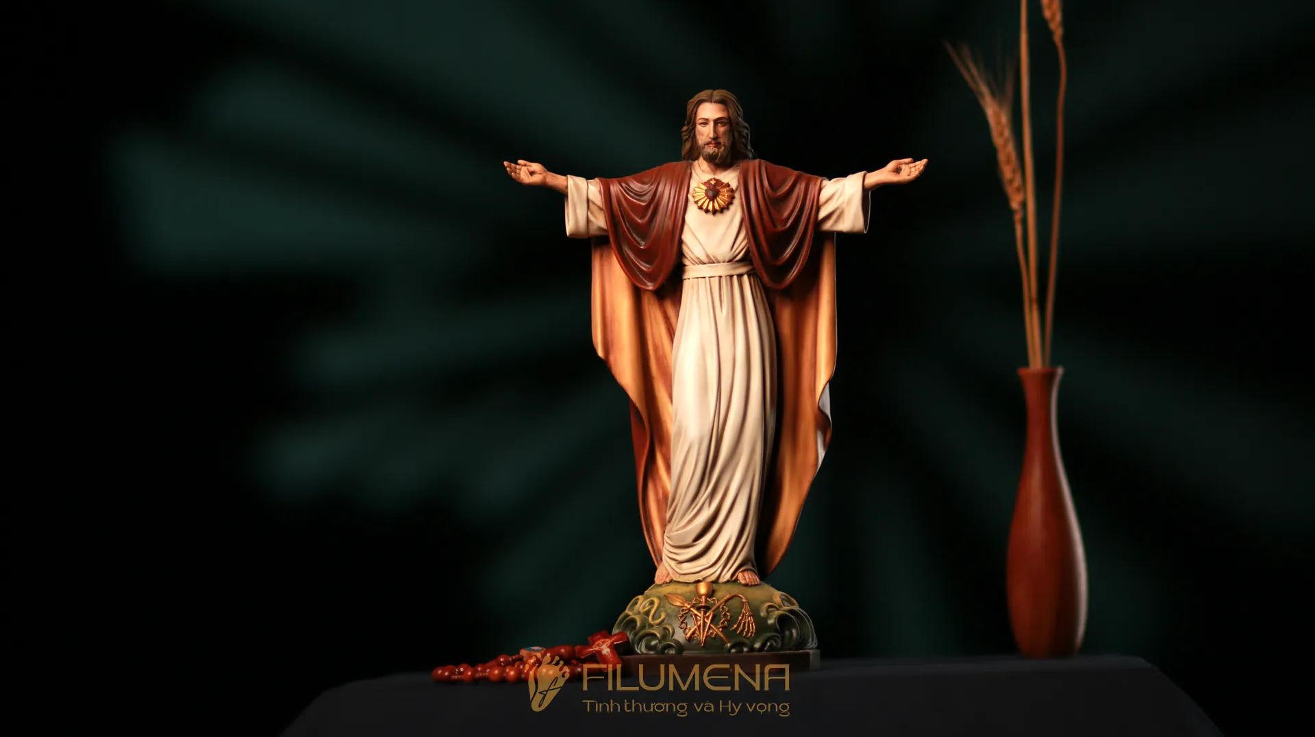 Tượng Chúa Ki-tô Vua Vũ trụ cao 20 cm, 30 cm