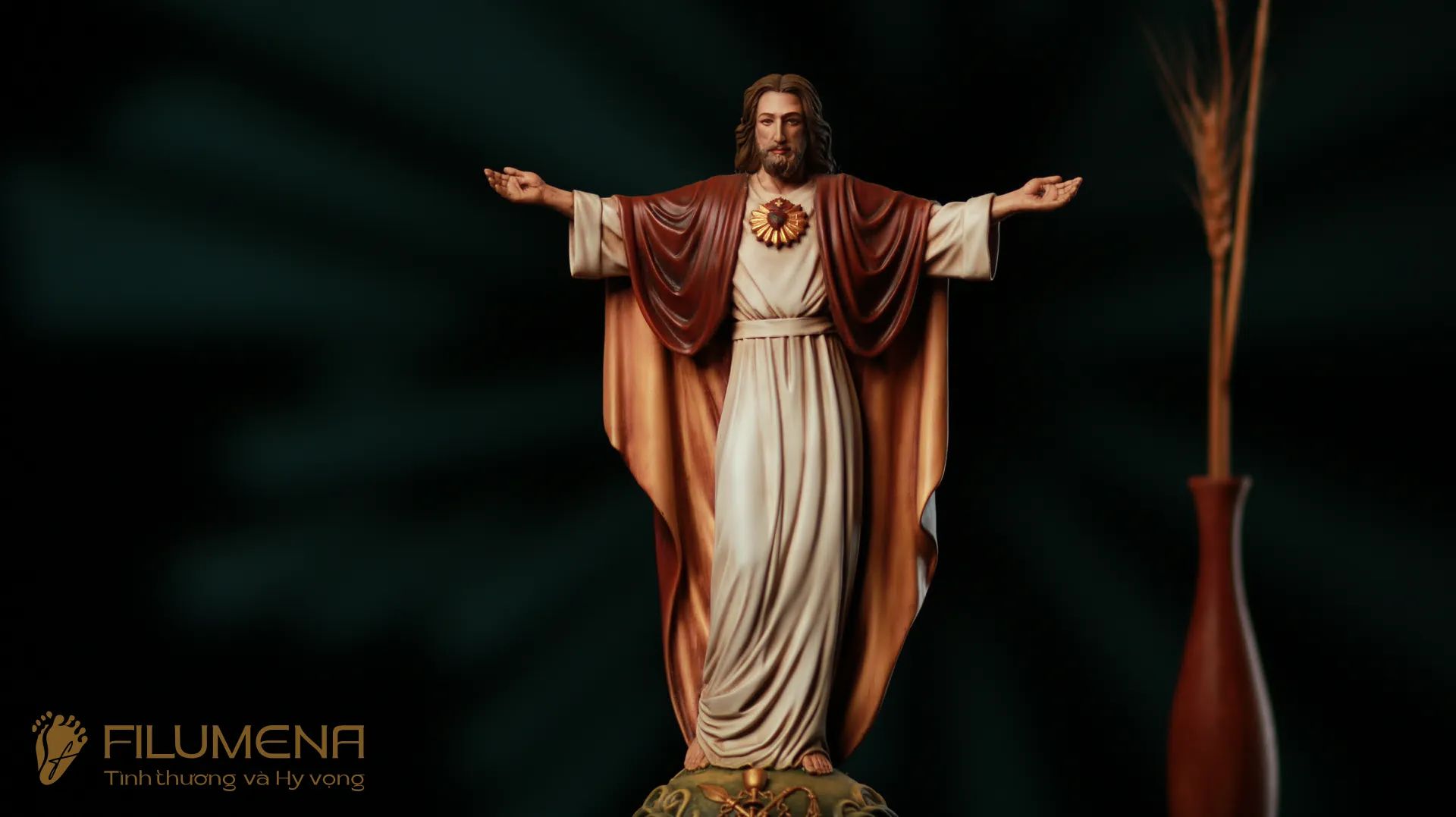 Tượng Chúa Ki-tô Vua Vũ trụ cao 20 cm, 30 cm