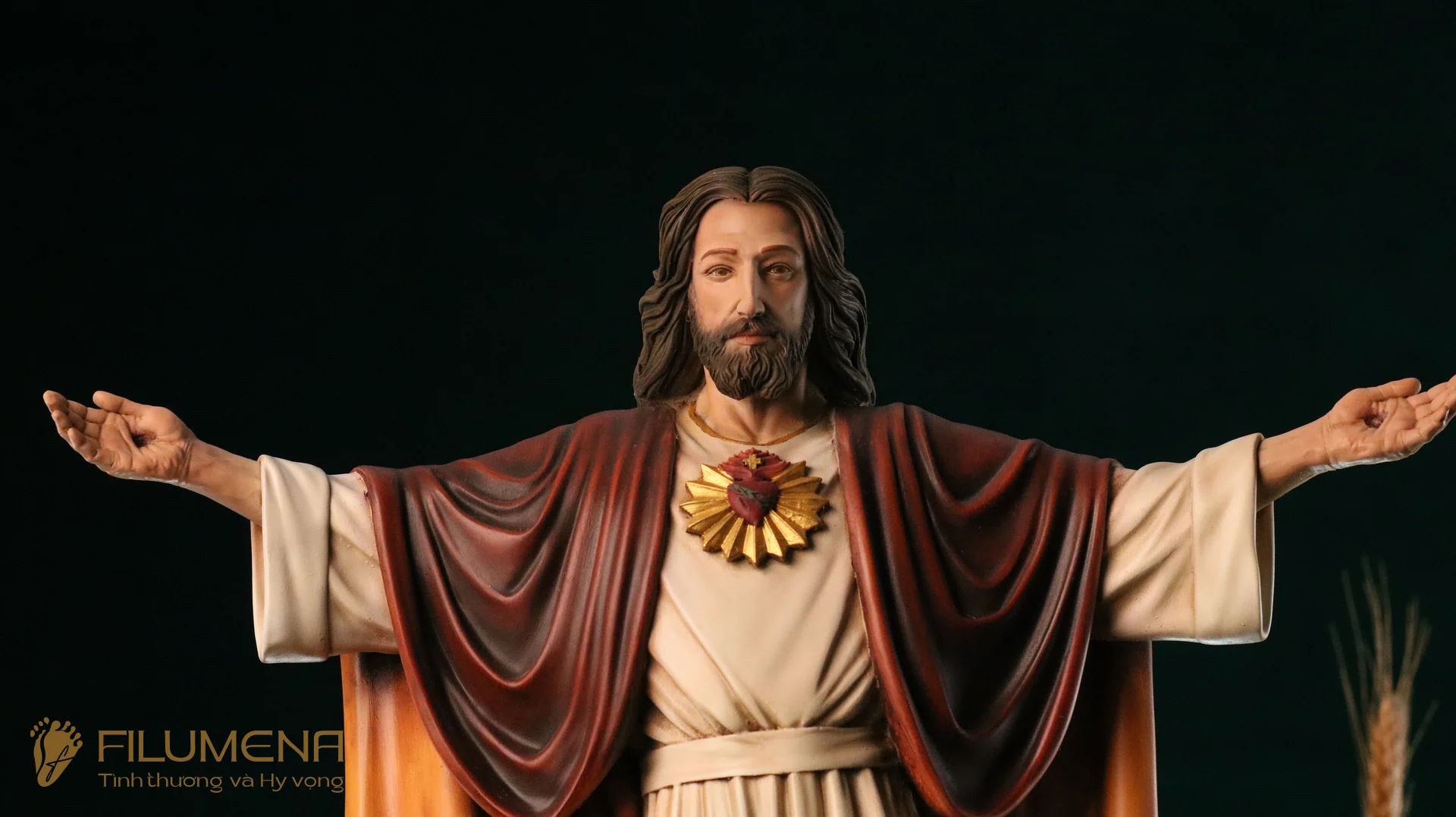 Tượng Chúa Ki-tô Vua Vũ trụ cao 50 cm bằng bột đá