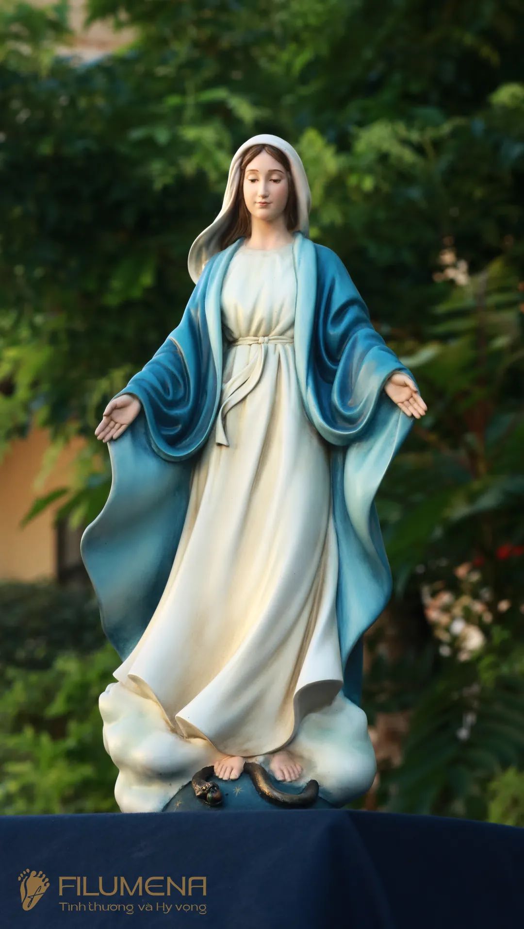 Các mẫu tượng Đức Mẹ ban ơn của Filumena đang trưng bày và anh chị có thể tìm mua tại các Nhà sách Công giáo trên cả nước.
