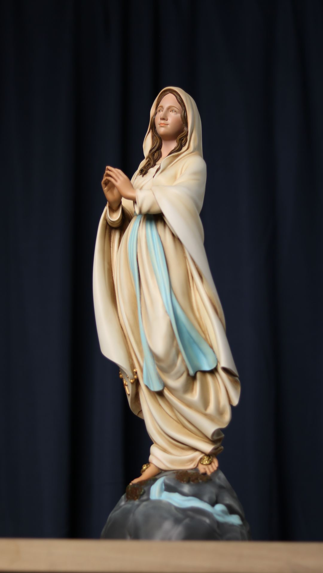 Tượng Đức Mẹ Lộ Đức cao 50 cm vẽ màu thủ công mã M1
