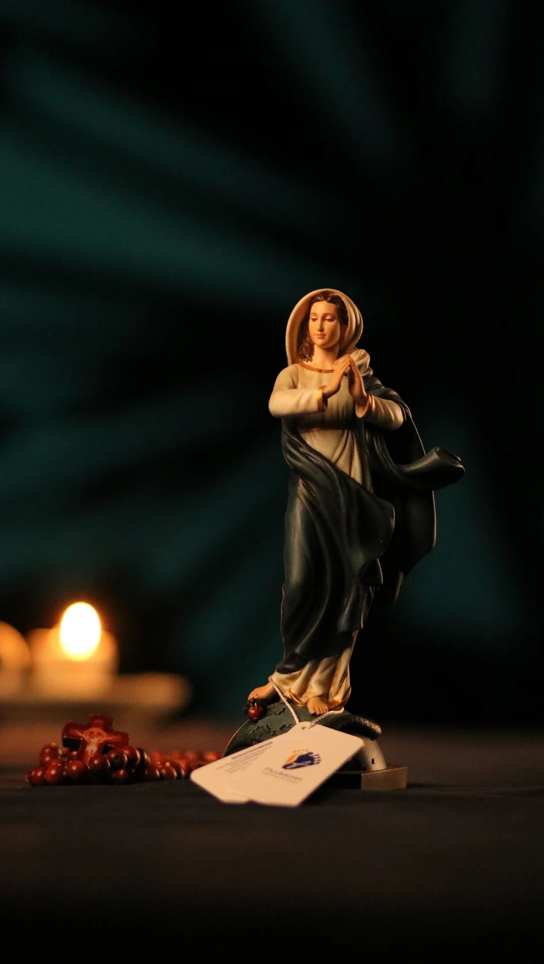 Tượng Đức Mẹ Vô Nhiễm Nguyên Tội cao 15 cm, 20 cm mã màu M1