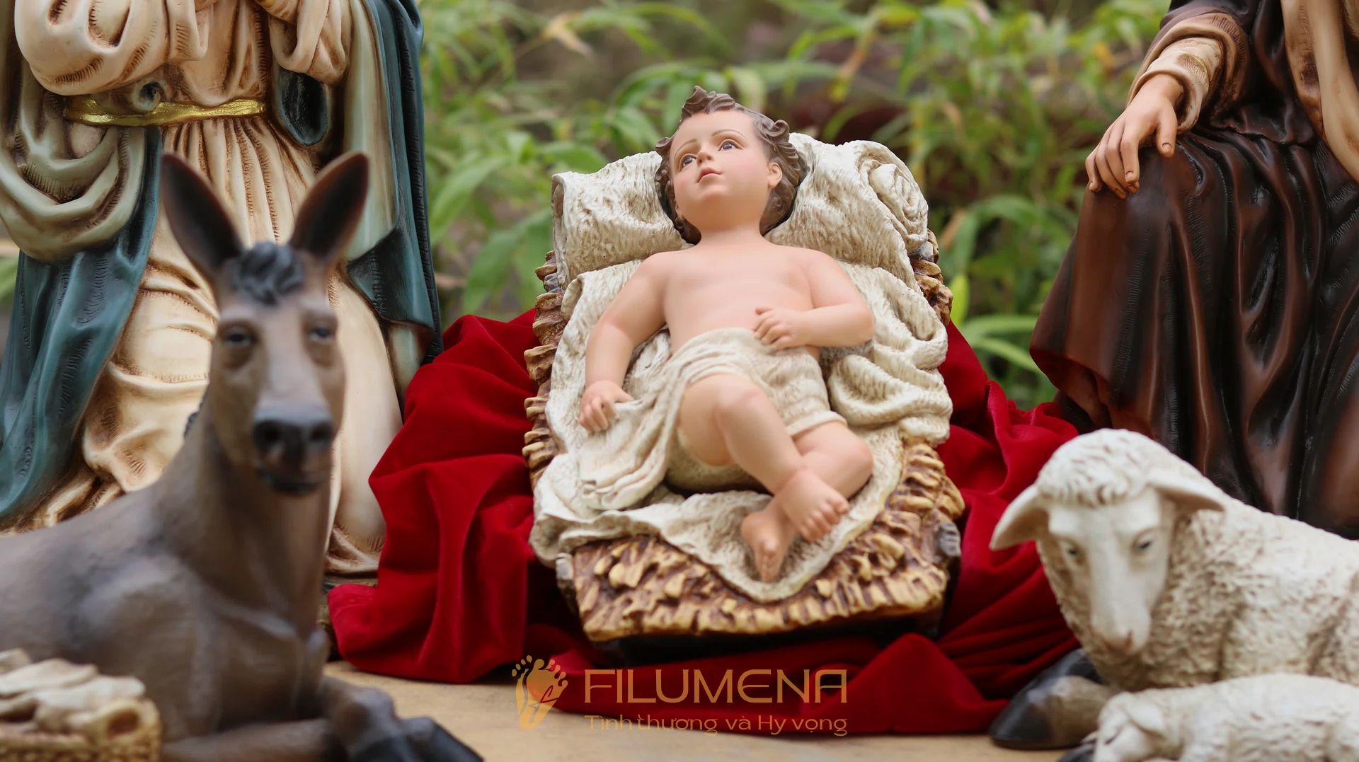 Tượng Chúa Hài đồng 27 cm cho bộ tượng Giáng sinh 50 cm