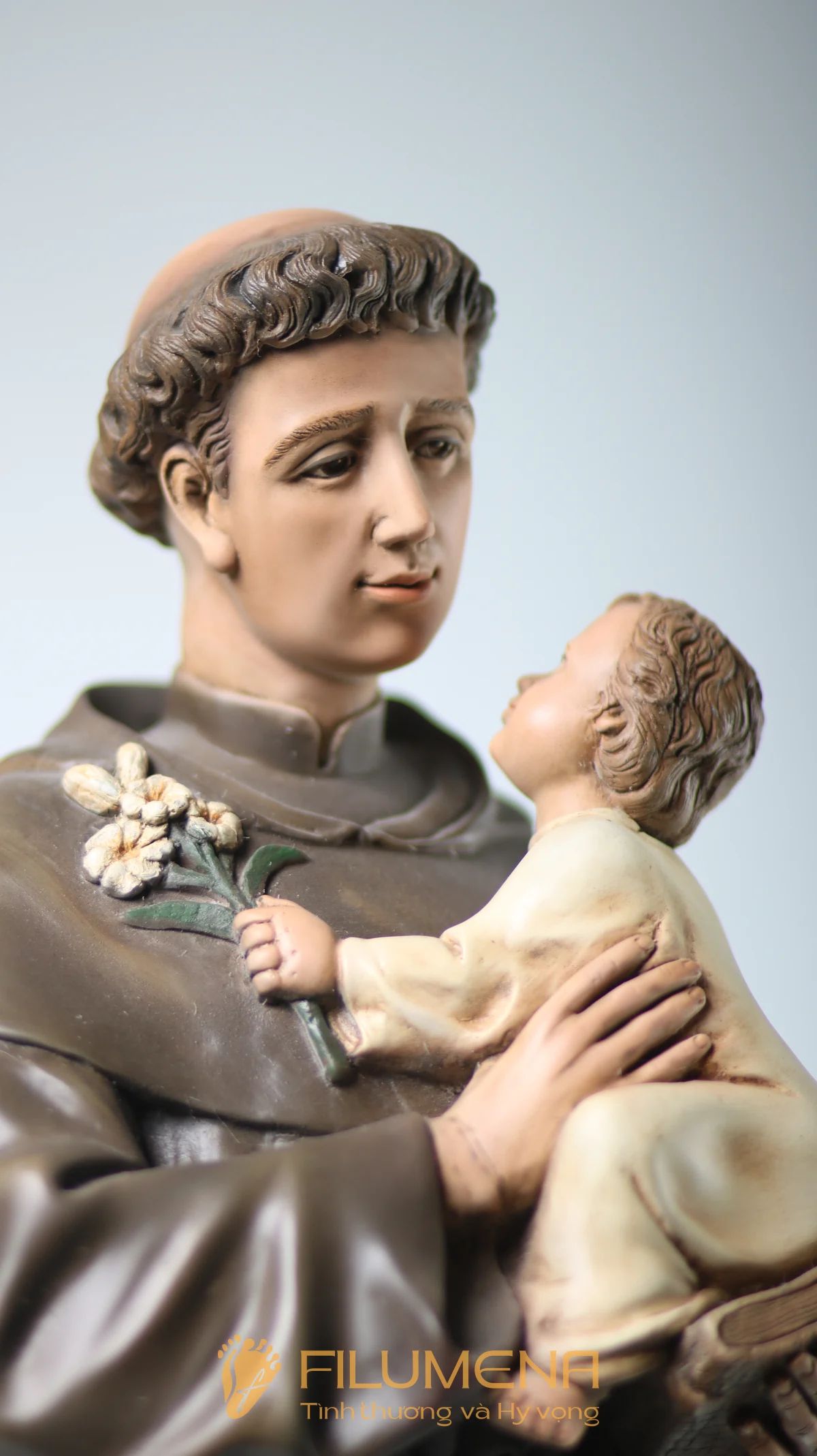 Tượng Thánh Antôn bế Chúa Hài Đồng 60 cm