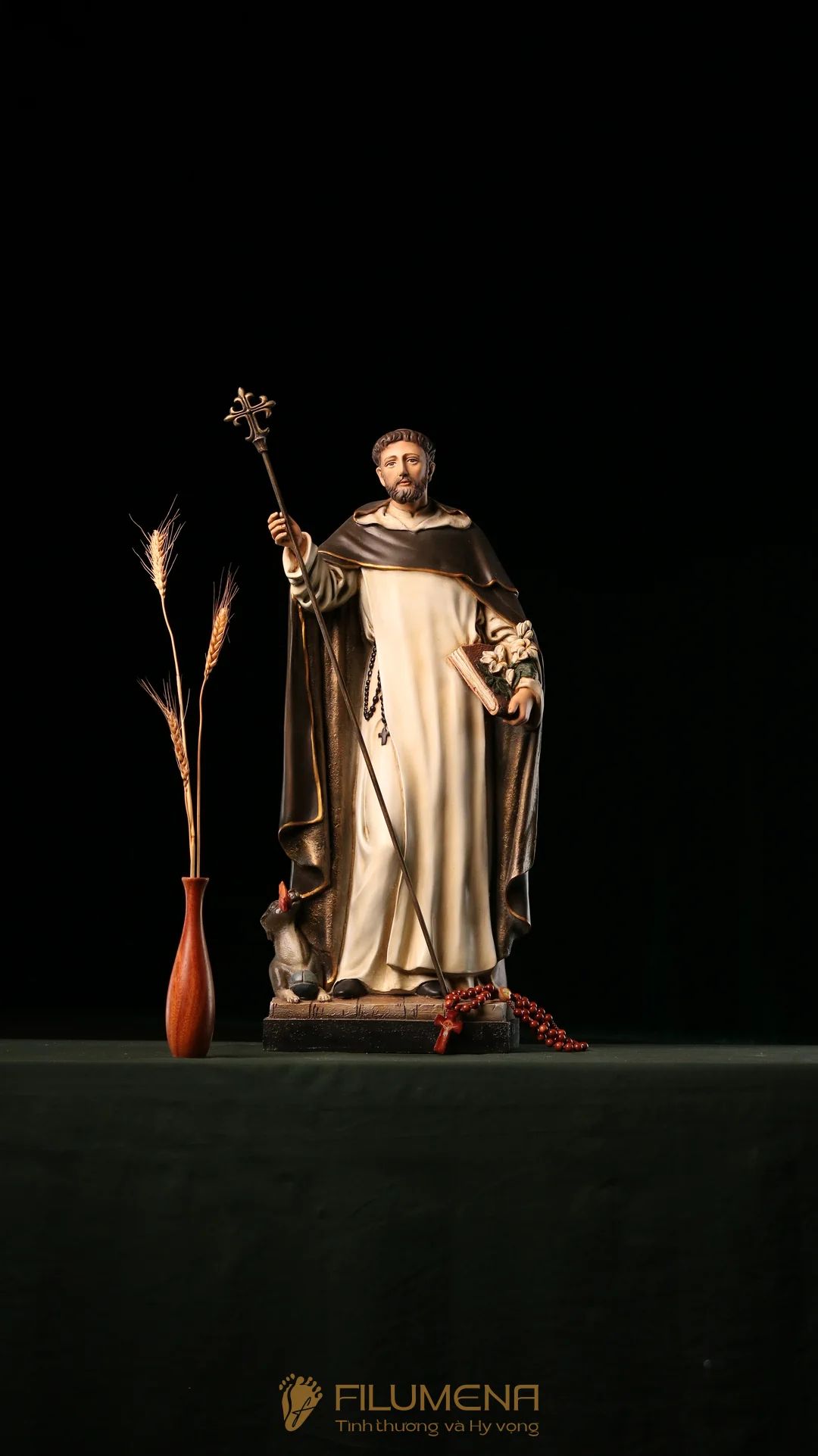 Tượng Thánh Đa Minh Mừng lễ Thánh sáng lập Dòng Giảng Thuyết