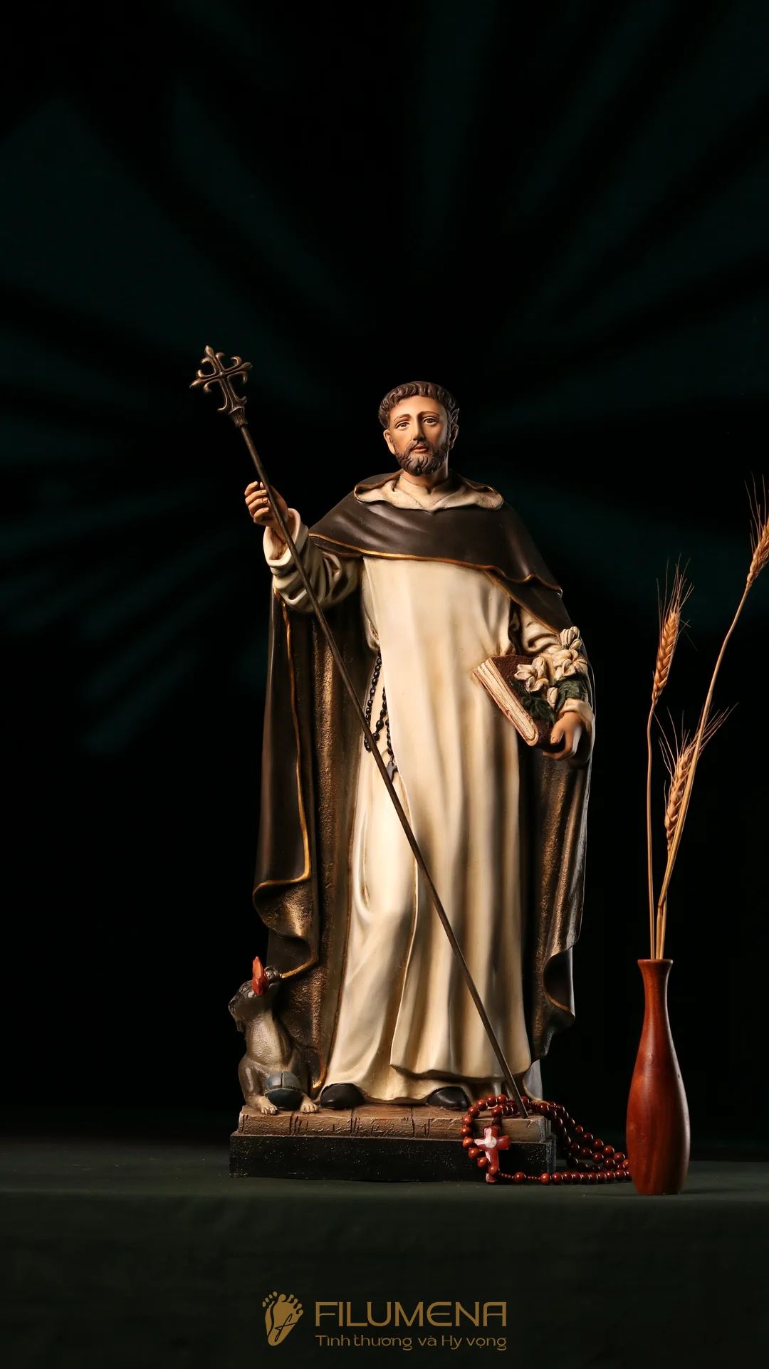 Tượng Thánh Đa Minh Mừng lễ Thánh sáng lập Dòng Giảng Thuyết