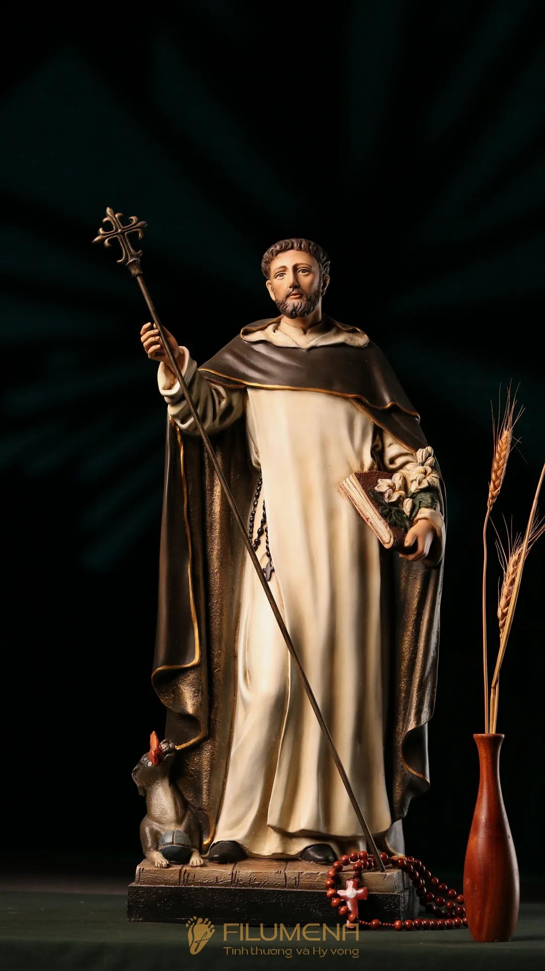 Tượng Thánh Đa Minh Mừng lễ Thánh sáng lập Dòng Giảng Thuyết