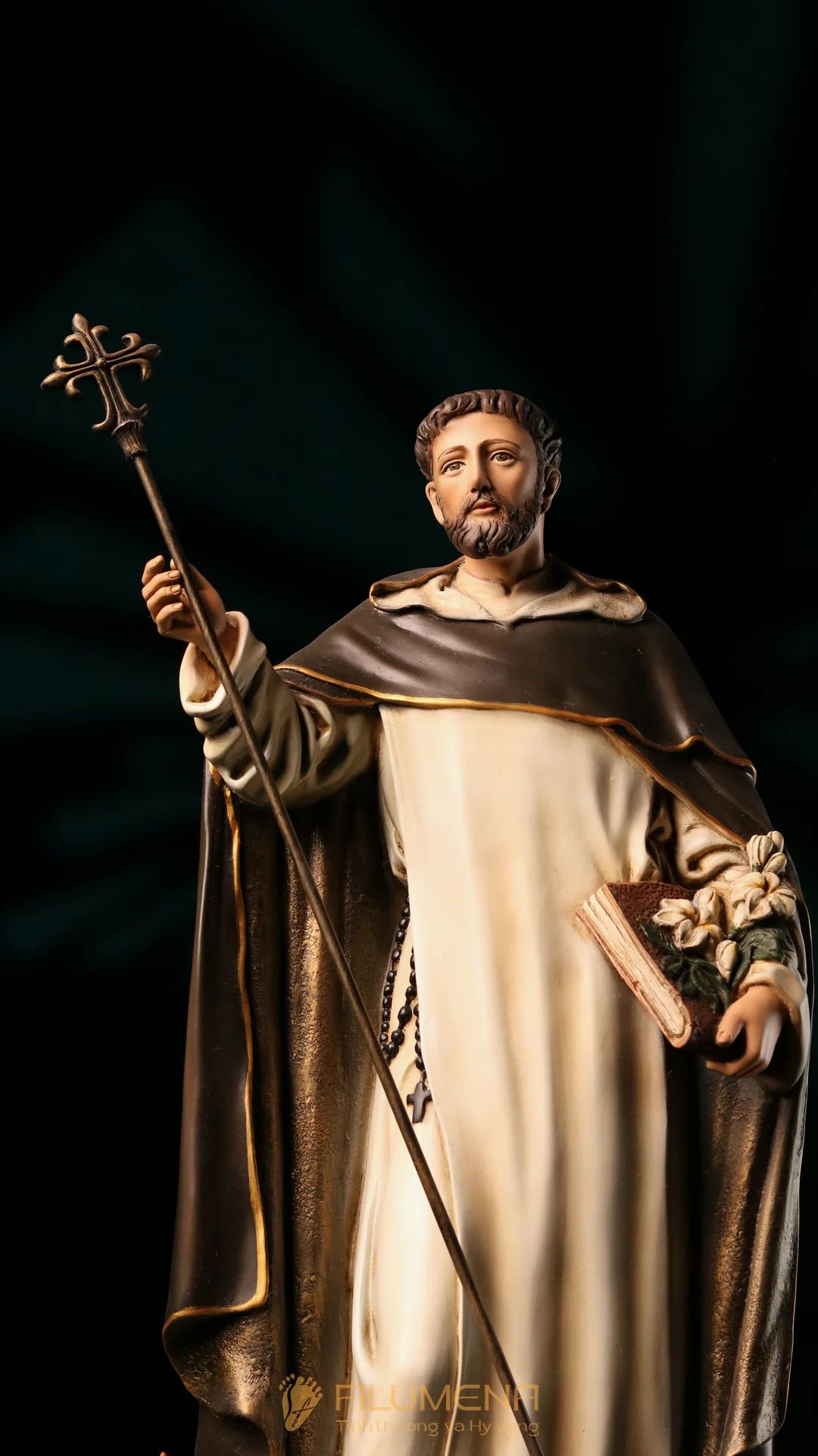 Tượng Thánh Đa Minh 60 cm