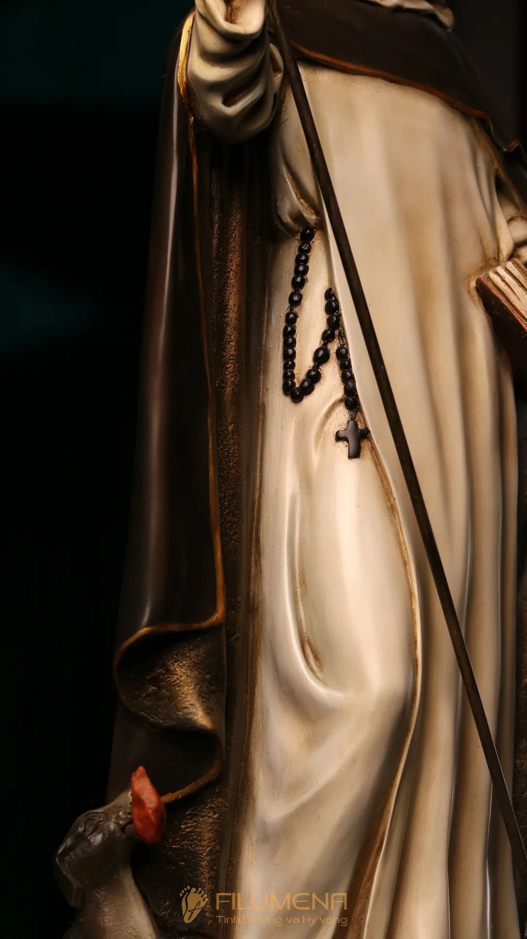 Tượng Thánh Đa Minh 60 cm