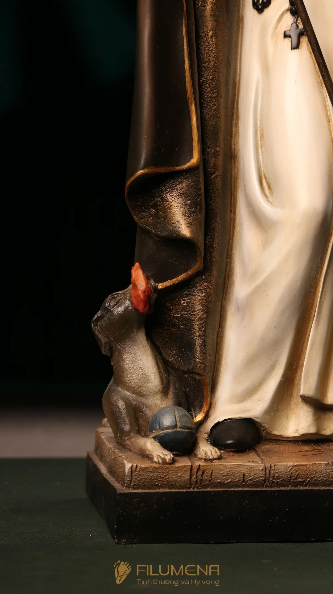 Tượng Thánh Đa Minh 60 cm