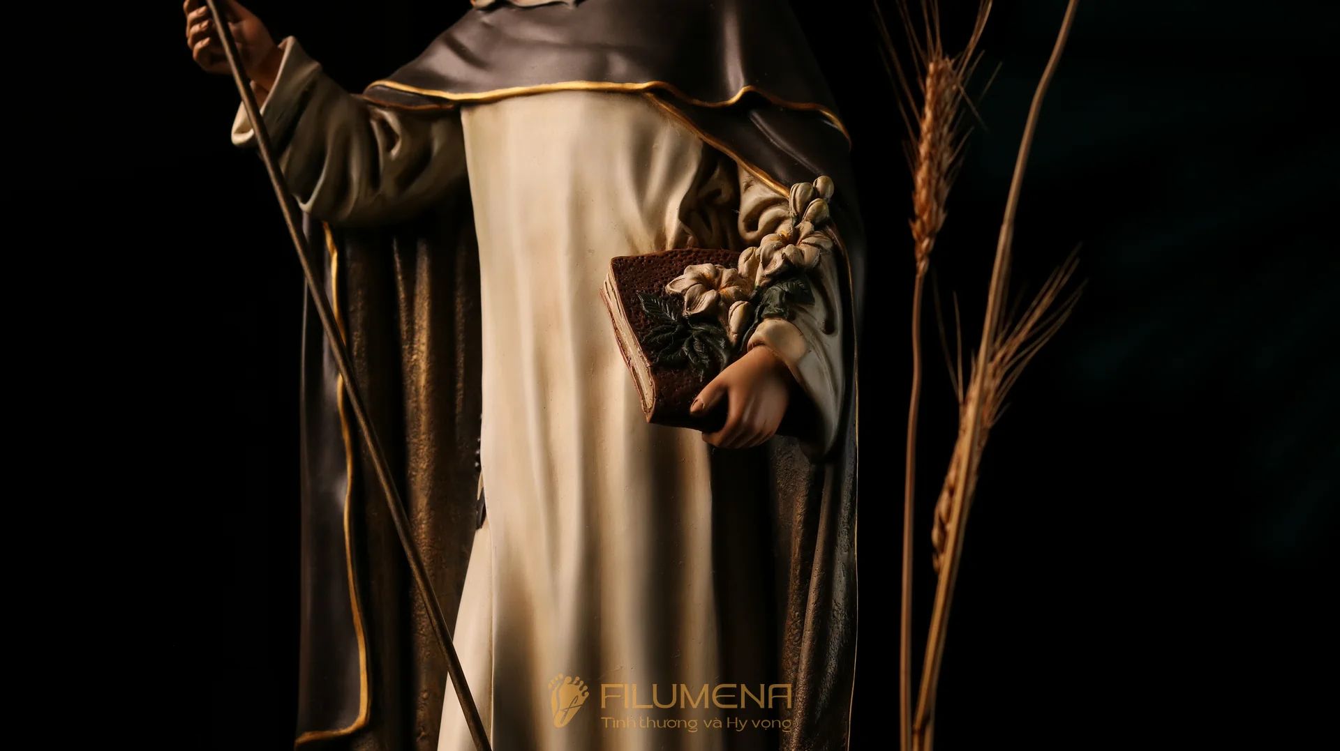 Tượng Thánh Đa Minh 60 cm