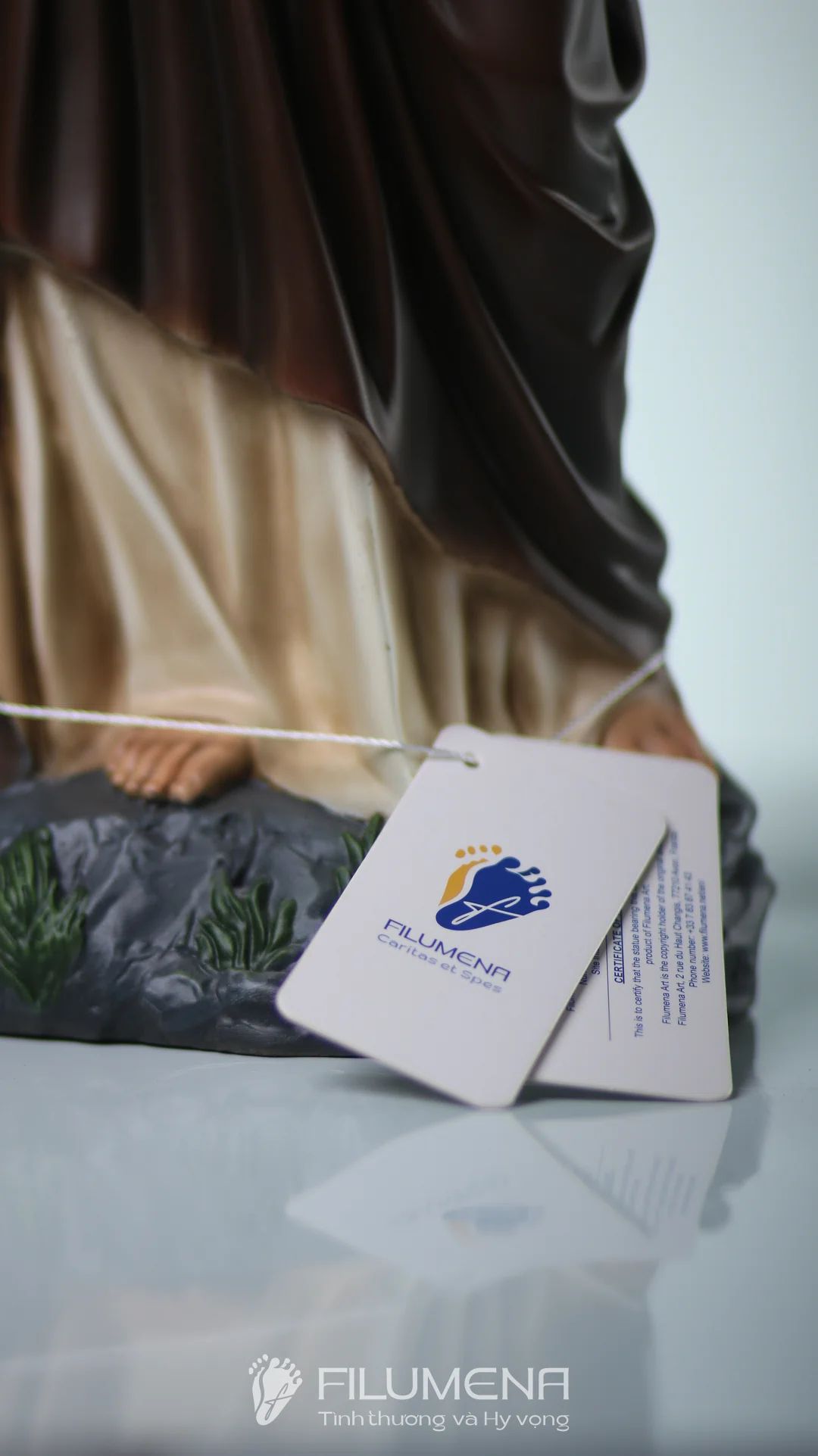 Tượng Thánh Giuse Thợ  50 cm, 60 cm màu nâu trắng