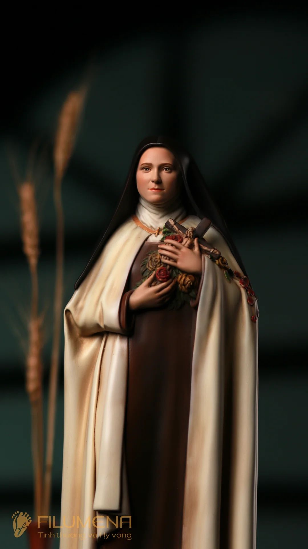 Tượng Thánh Tê-rê-sa Hài Đồng Giê-su 30 cm, 40 cm