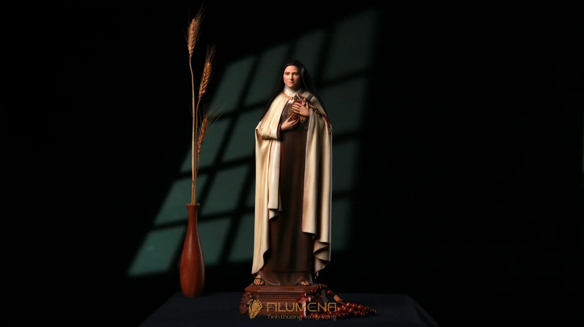 Tượng Thánh Tê-rê-sa Hài Đồng Giê-su 30 cm, 40 cm