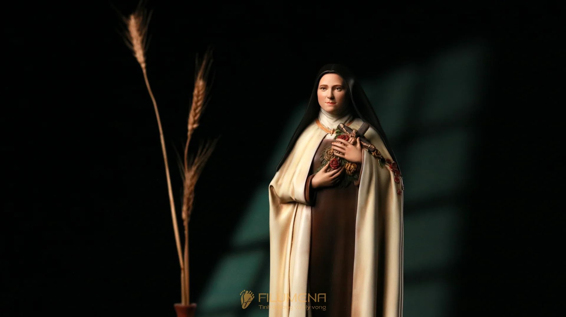 Tượng Thánh Tê-rê-sa Hài Đồng Giê-su 30 cm, 40 cm